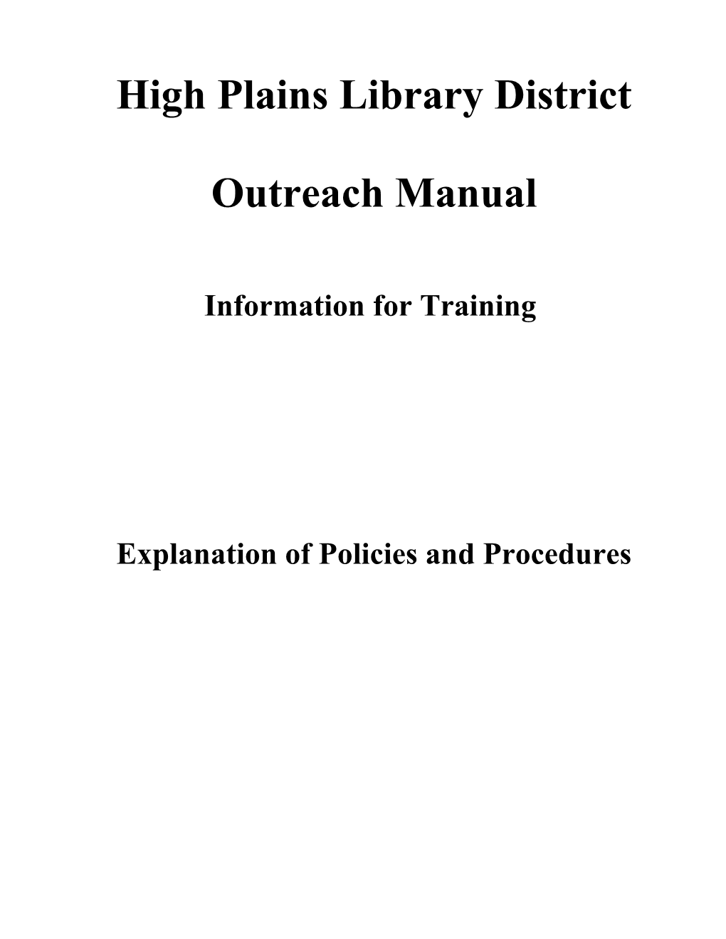 Training Manual Circulation Index
