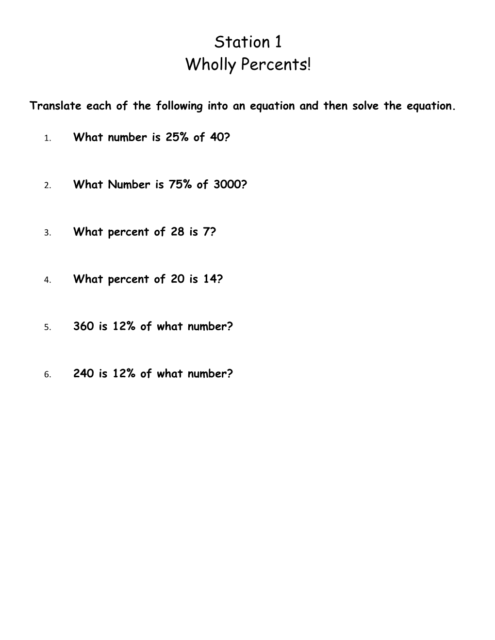 Translate Each of the Following Into an Equation and Then Solve the Equation