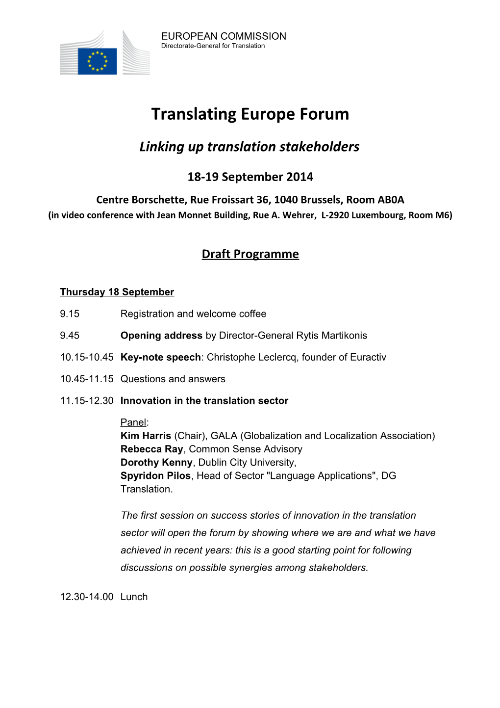 Translating Europe Forum