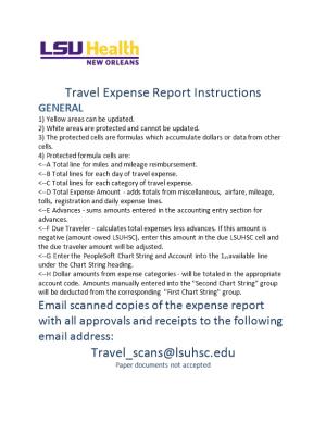 Travel Expense Report Instructions