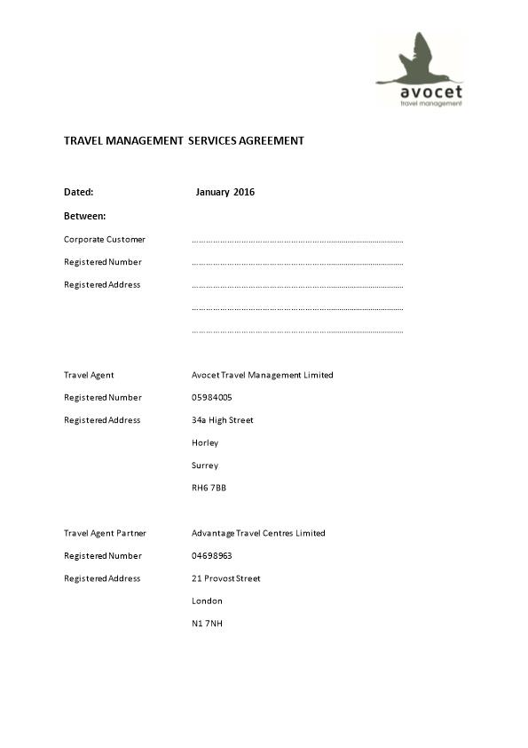 Travel Management Services Agreement