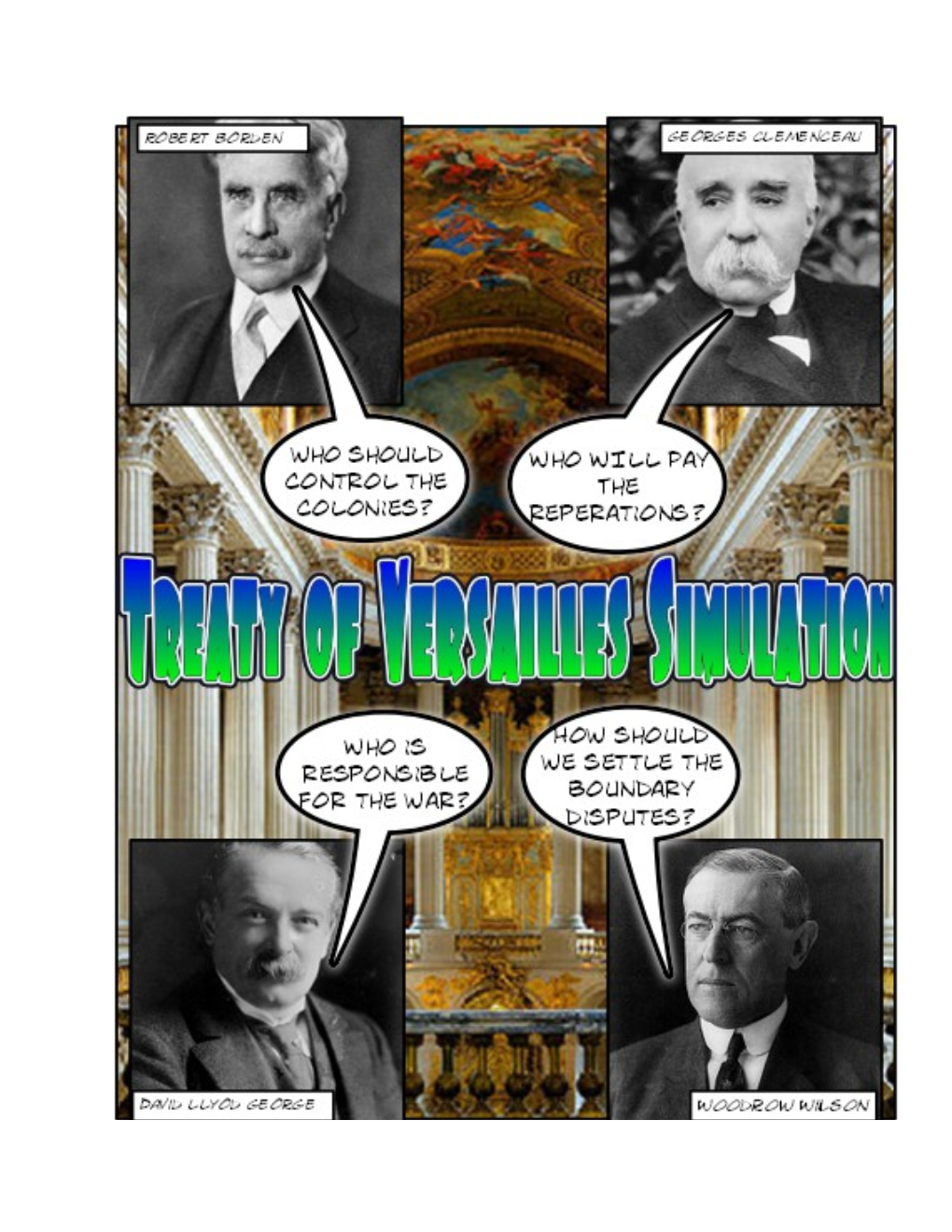 Treaty of Versailles Simulation Grade 10 Canadian History