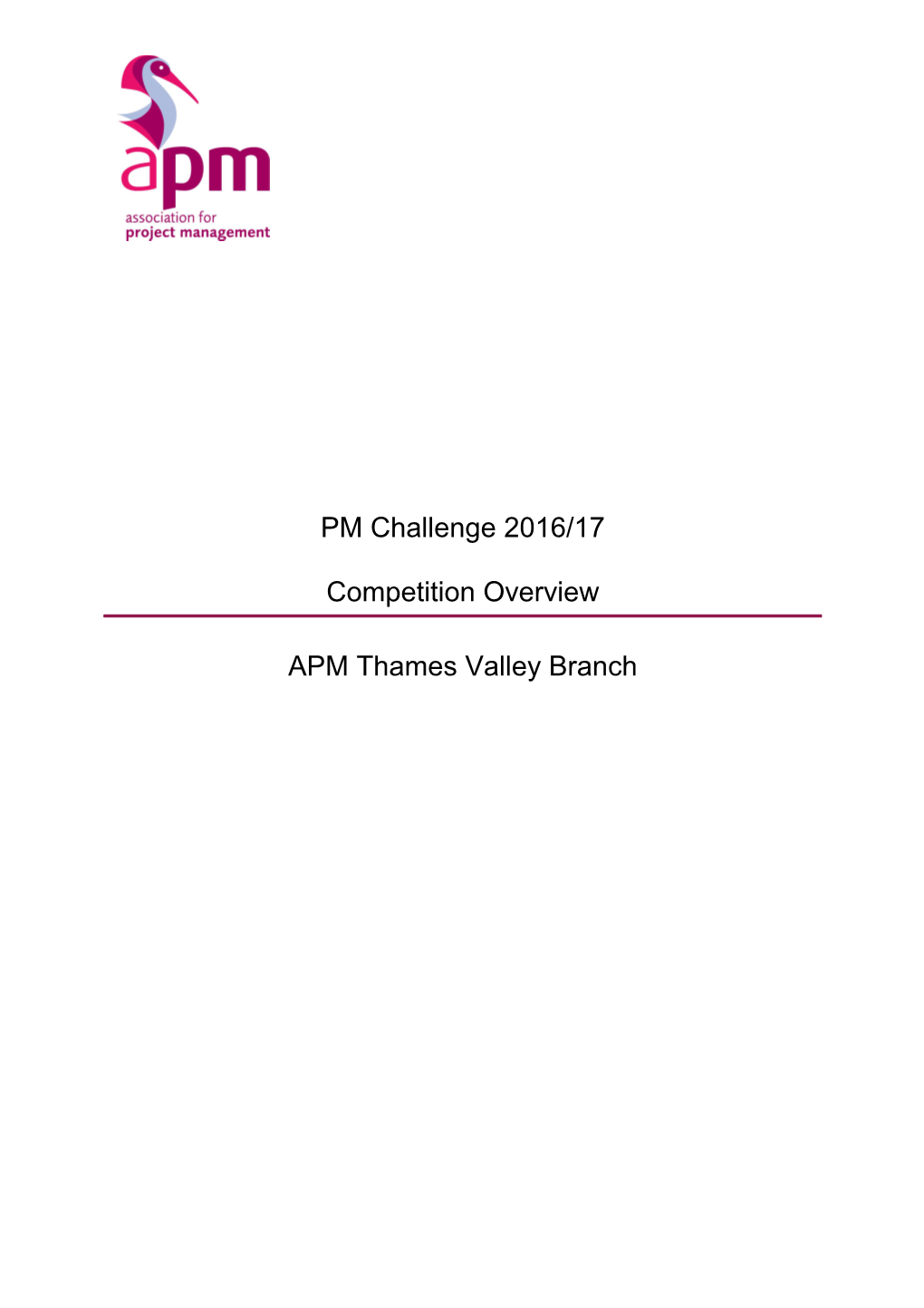 TVB PM Challenge 16-17 Information Pack and Overview.Ver2
