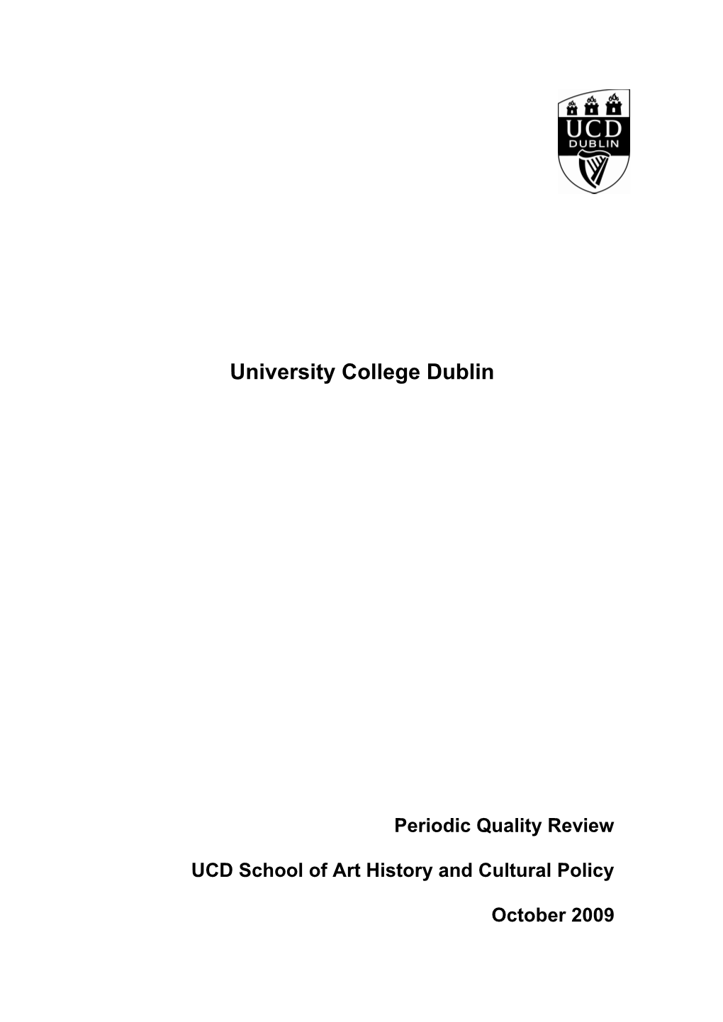 UCD School of Art History and Cultural Policy