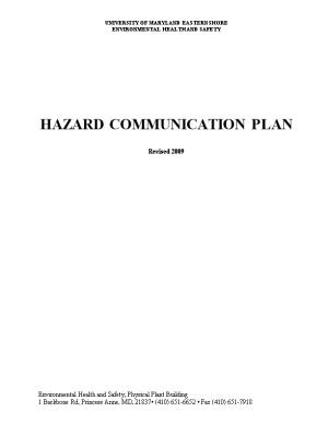 Umes Hazard Communication Program