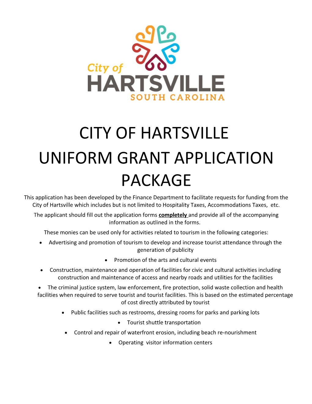 Uniform Grant Application Package