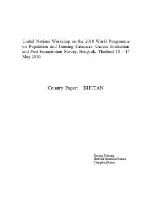 United Nations Workshop on the 2010 World Programme on Population and Housing Censuses