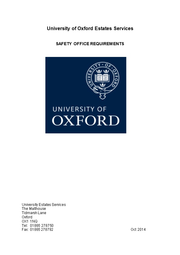 University of Oxford Estates Services