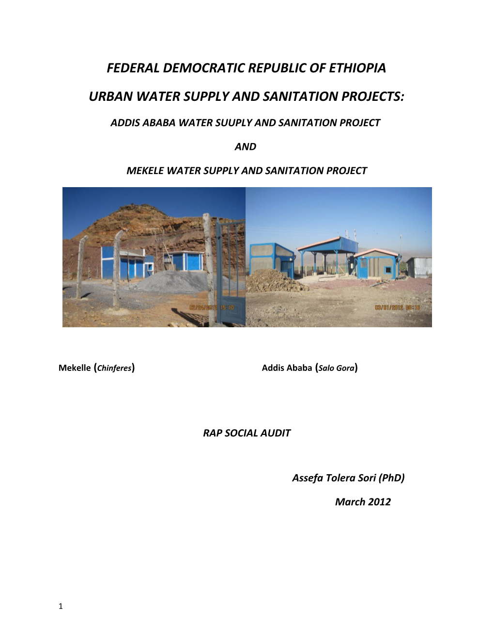 Urban Water Supply and Sanitation Projects