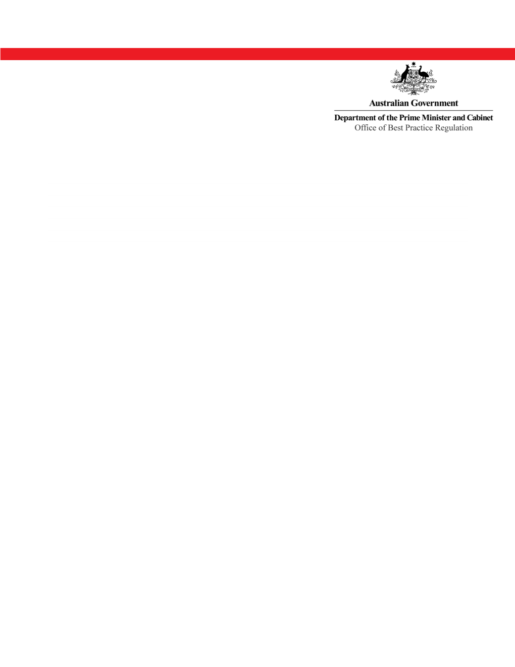 User Guide to the Australian Government Guide to Regulation