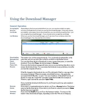 Using the Download Manager