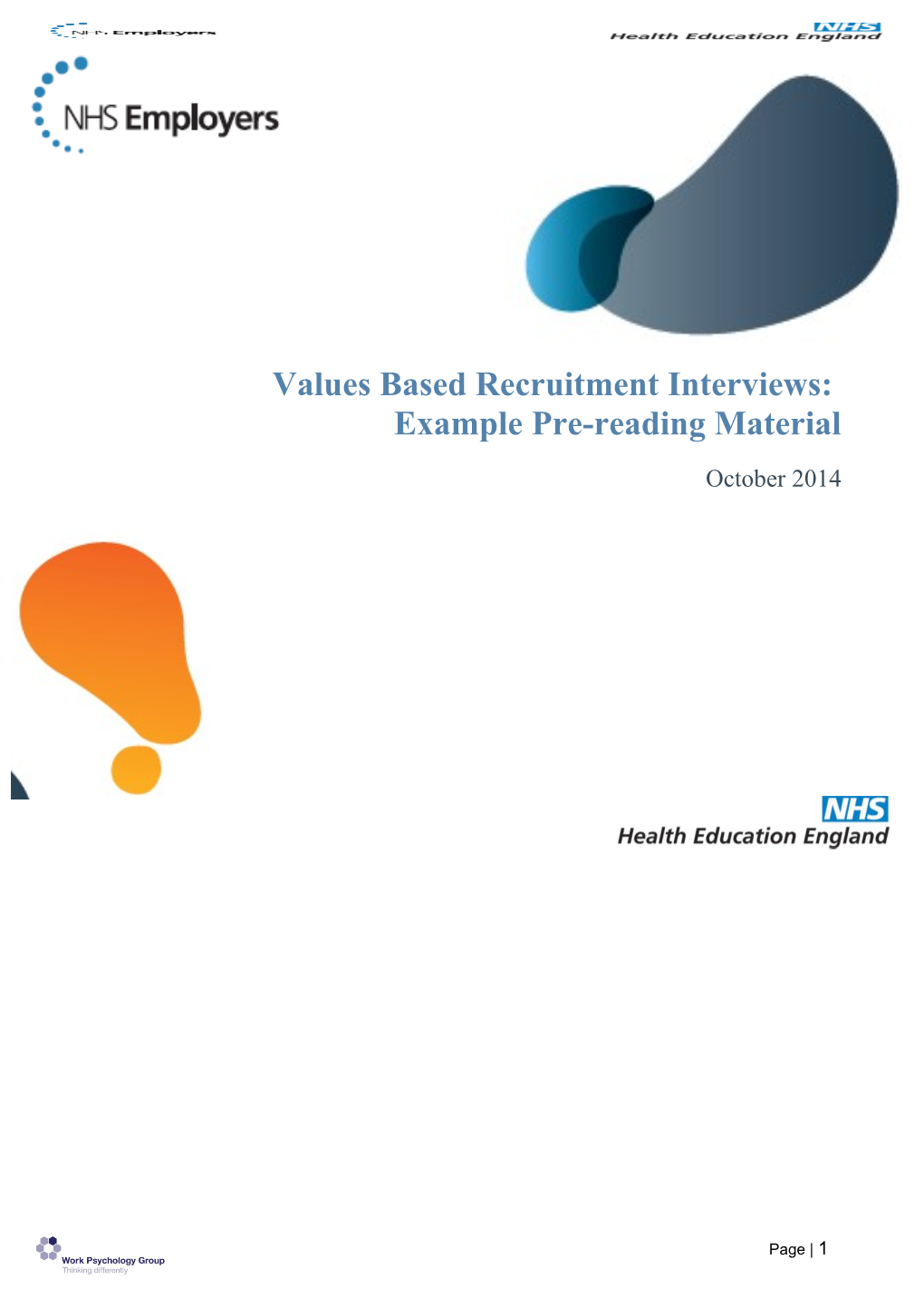 Values Based Recruitment Interviews