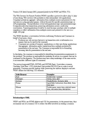 Version 0.88 Dated January 2003, Prepared Jointly by the WSRP and WSIA Tcs