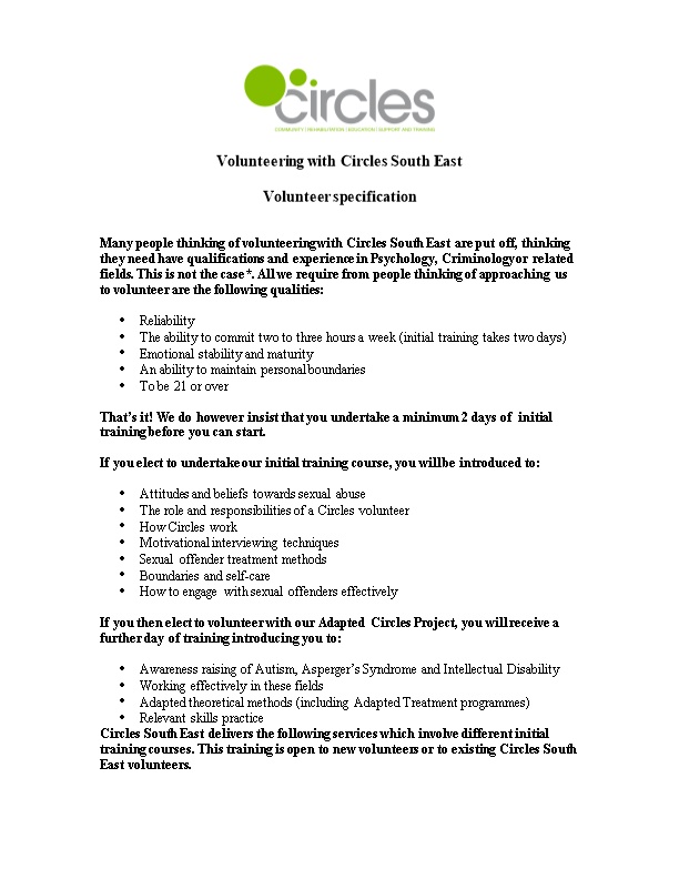 Volunteering with Circles South East