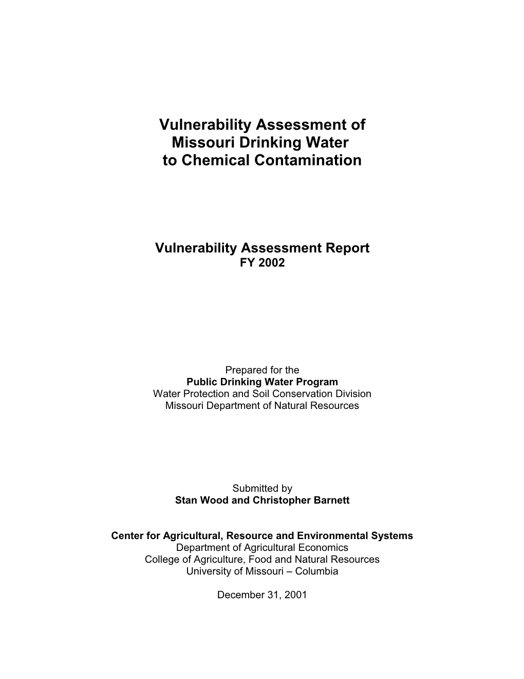 Vulnerability Assessment Of