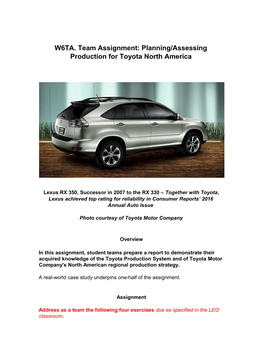 W6TA. Team Assignment: Planning/Assessing