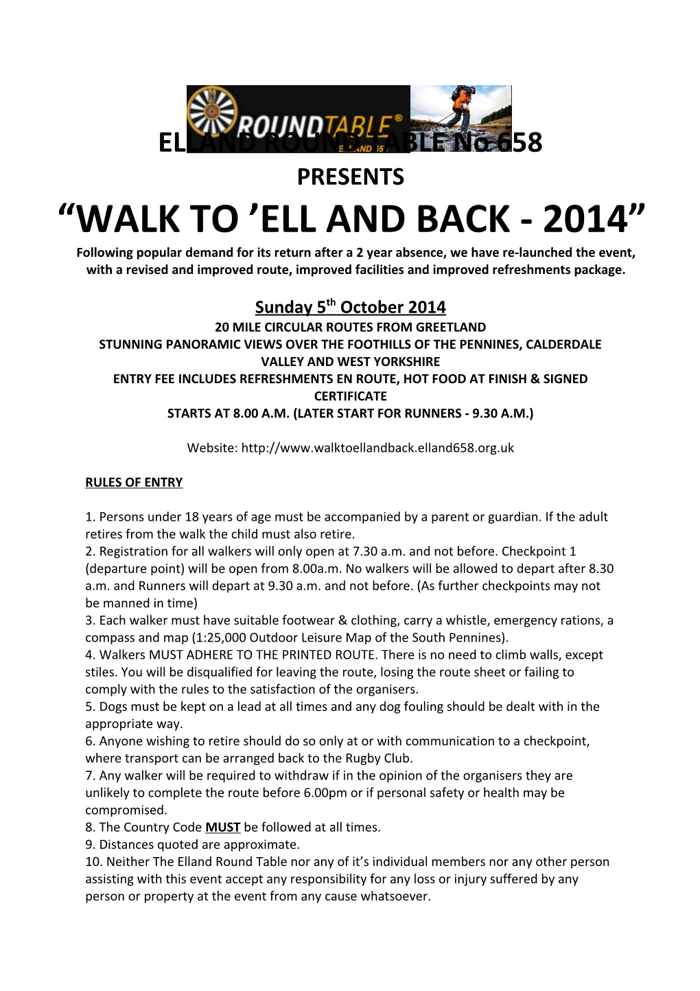 Walk to Ell and Back - 2014