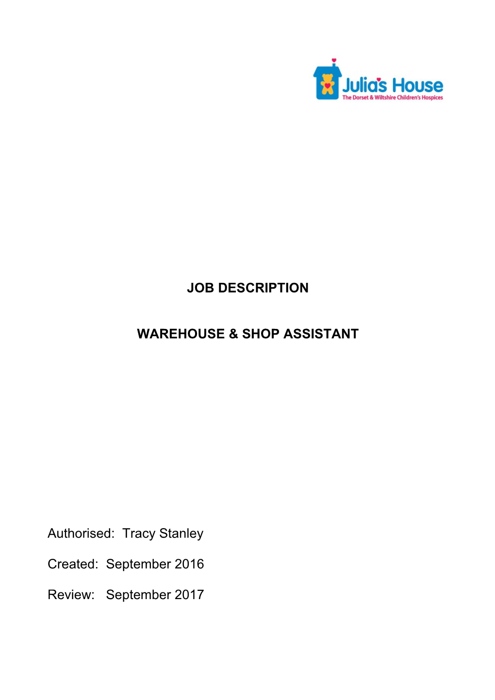 Warehouse & Shop Assistant