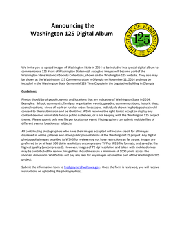 Washington 125 Digital Album