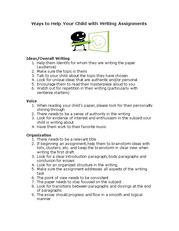 Ways to Help Your Child with Writing Assignments