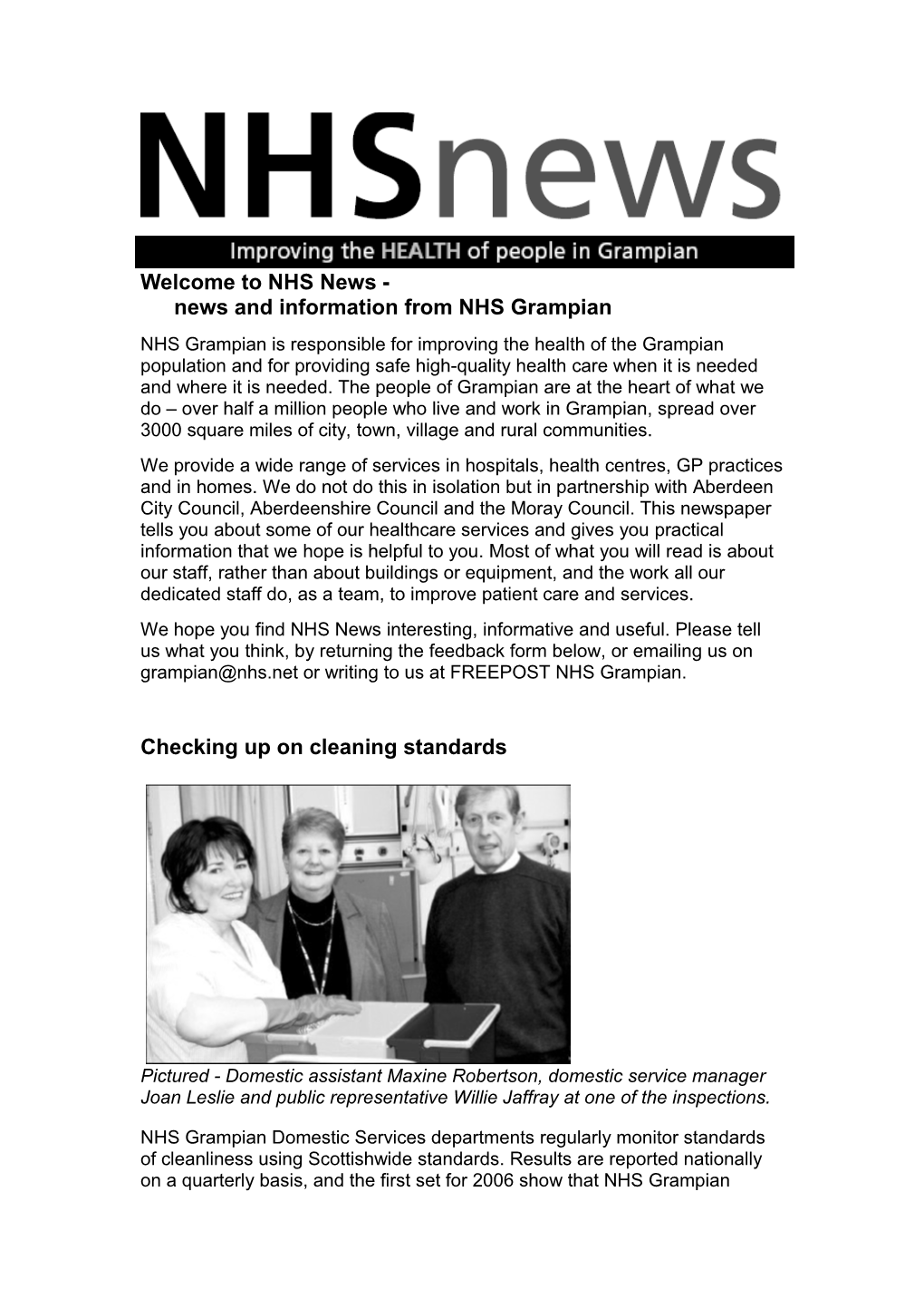 Welcome to NHS News -News and Information from NHS Grampian