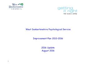 West Dunbartonshire Psychological Service