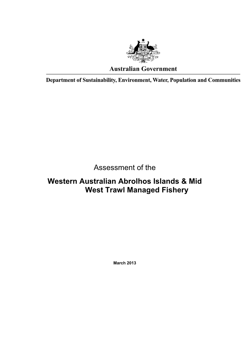 Western Australian Abrolhos Islands & Mid West Trawl Managed Fishery