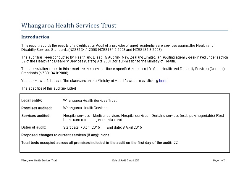 Whangaroa Health Services Trust
