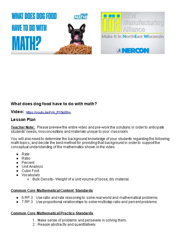 What Does Dog Food Have to Do with Math?