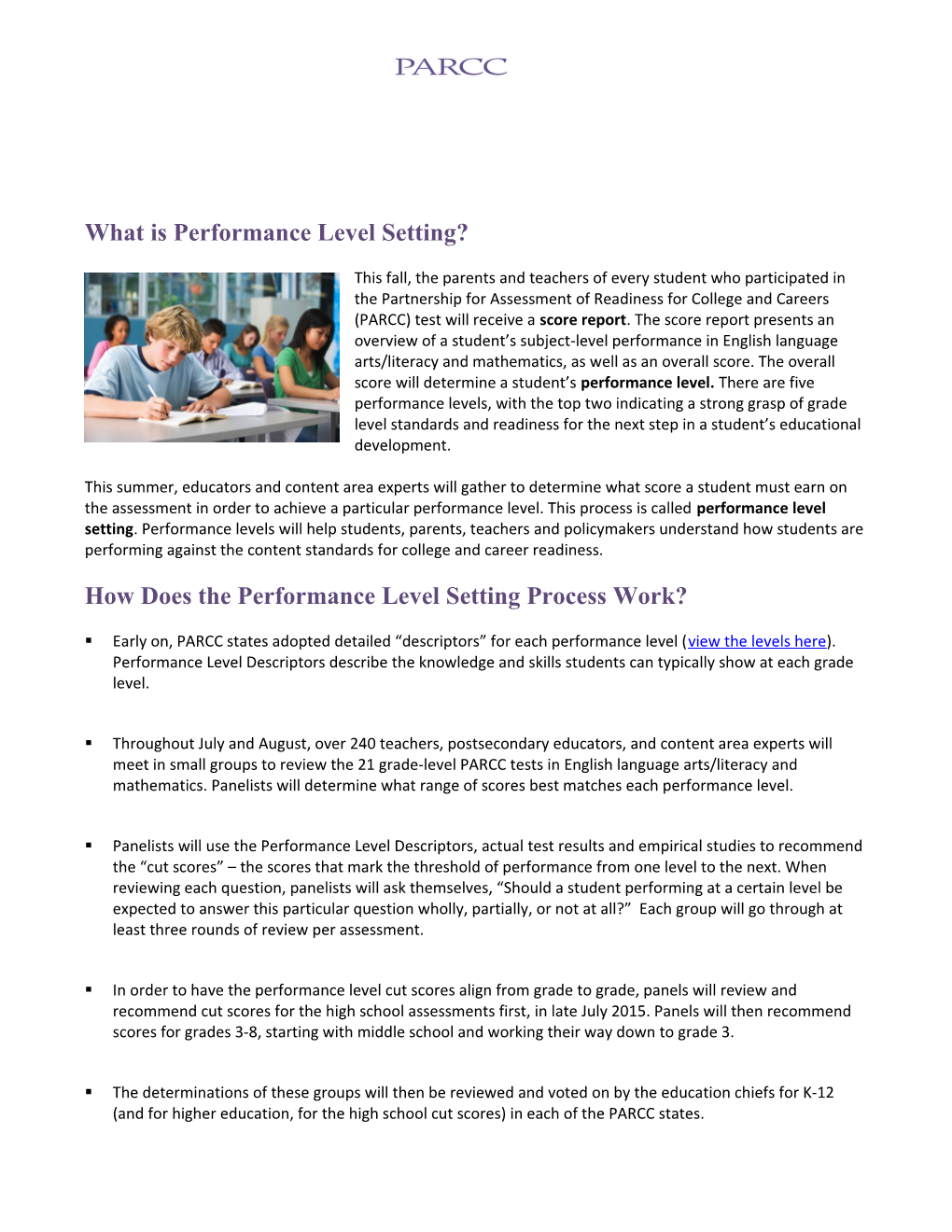 What Is Performance Level Setting?