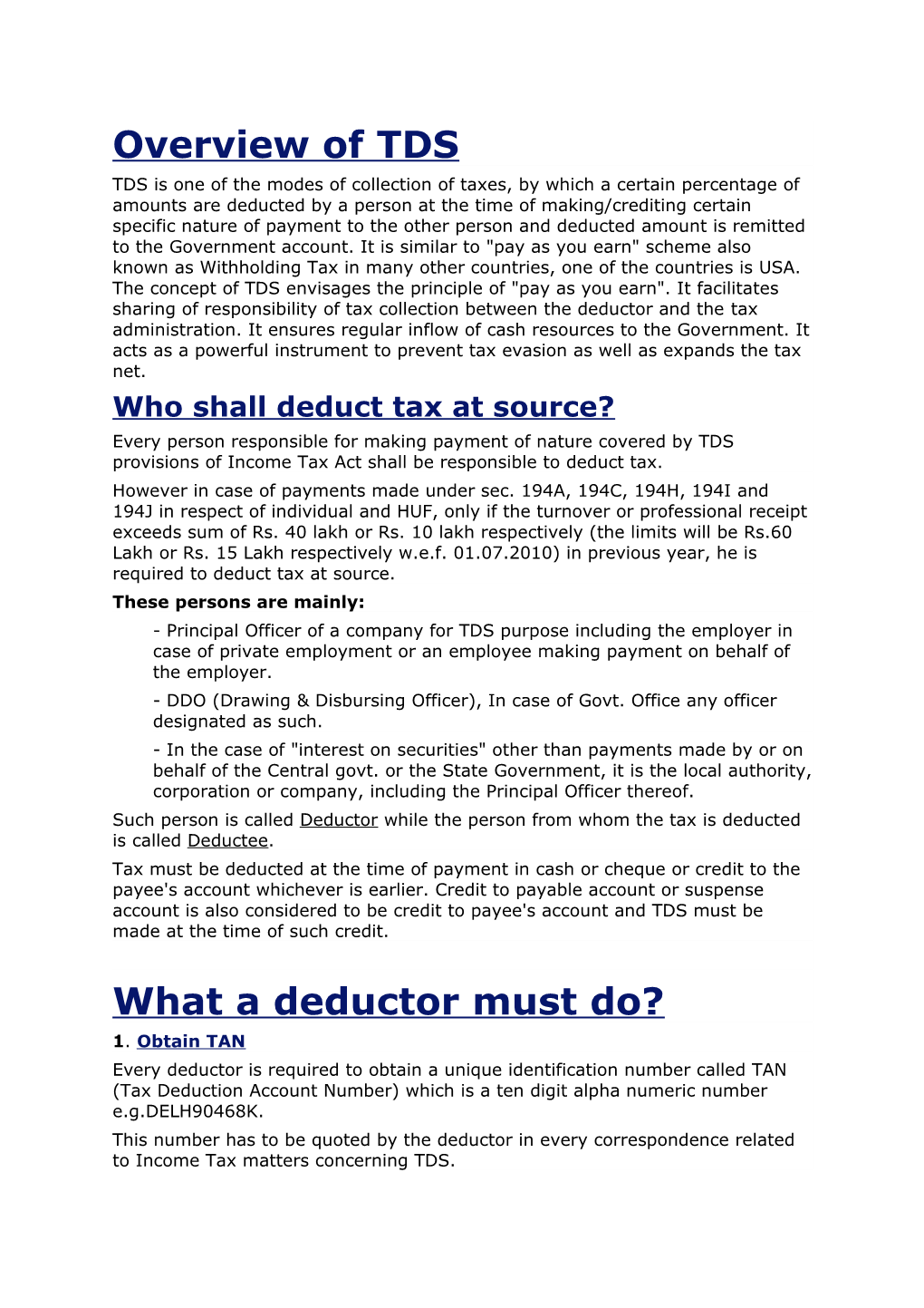 Who Shall Deduct Tax at Source?