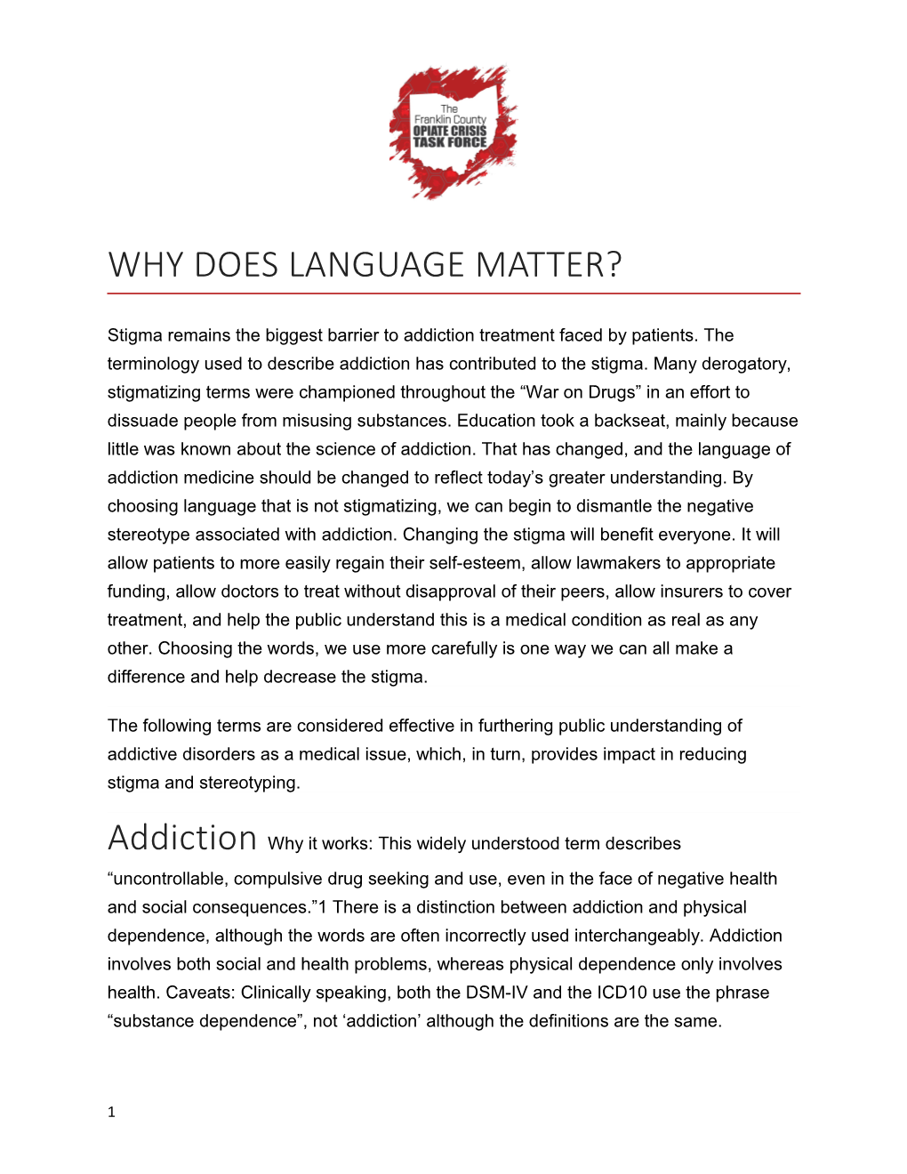 Why Does Language Matter?