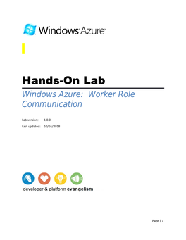 Windows Azure: Worker Role Communication
