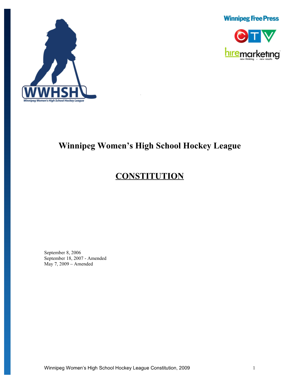 Winnipeg Women S High School Hockey League