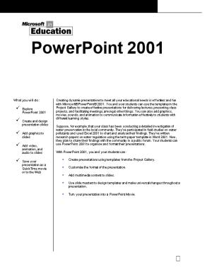 With Powerpoint 2001, You and Your Students Can