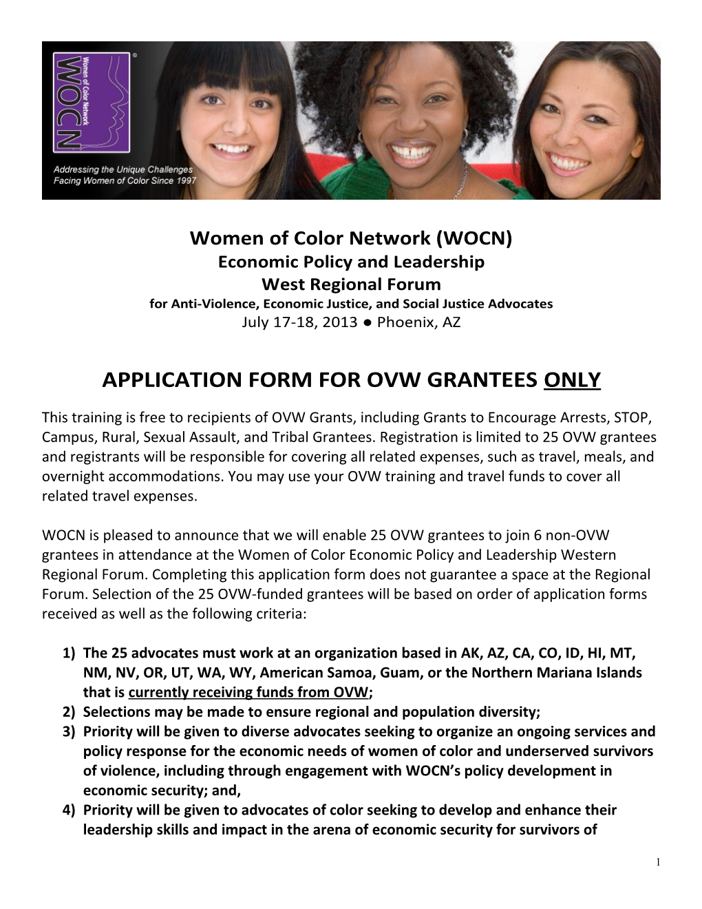 Women of Color Network (WOCN)