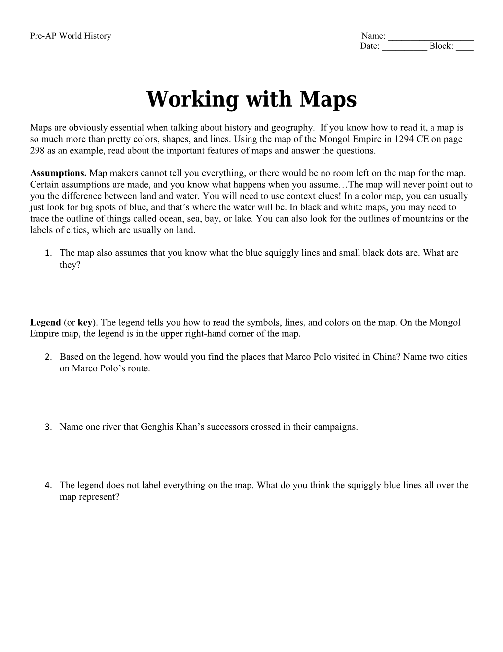 Working with Maps