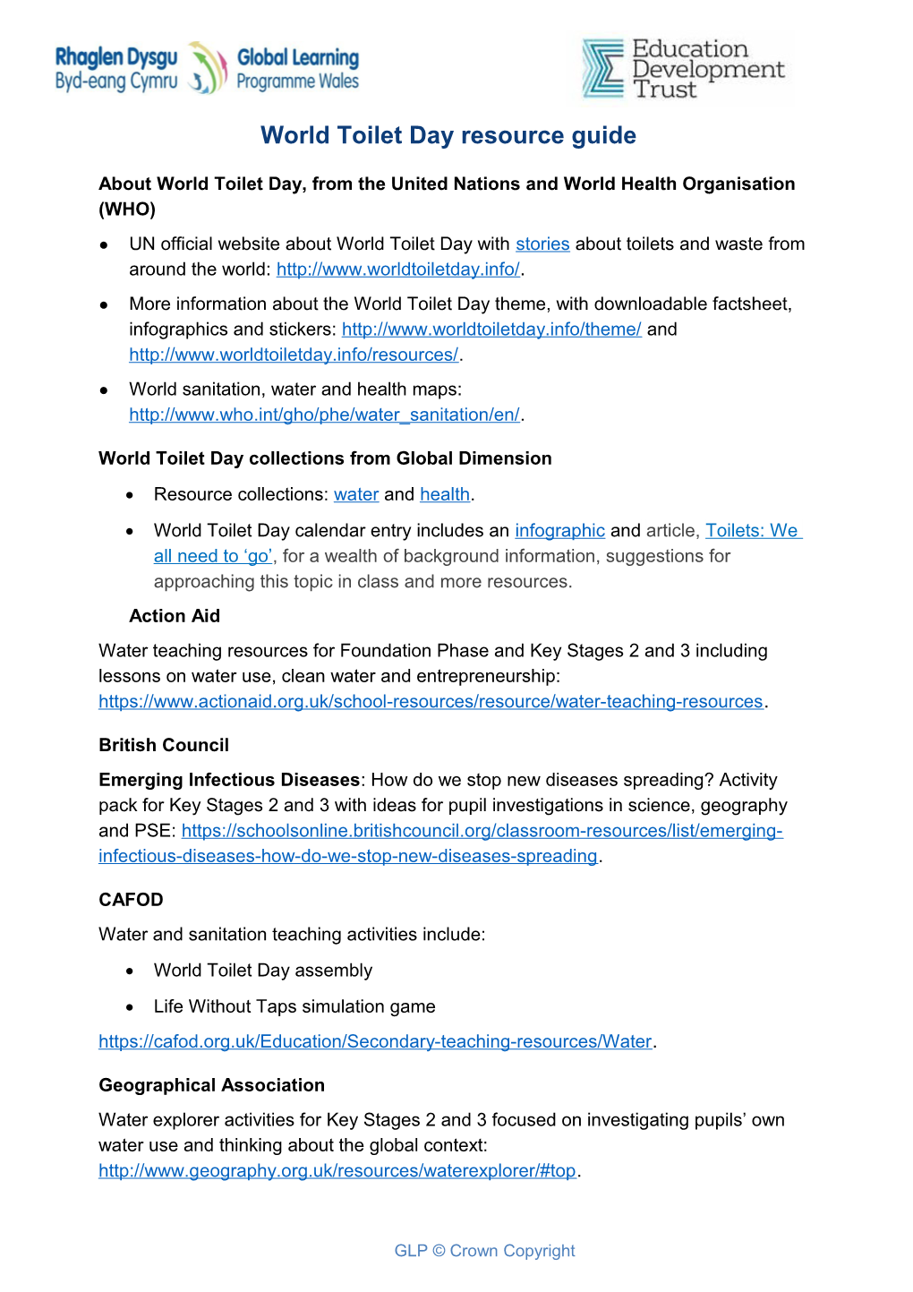 World Toilet Day Resource Guide - Docest