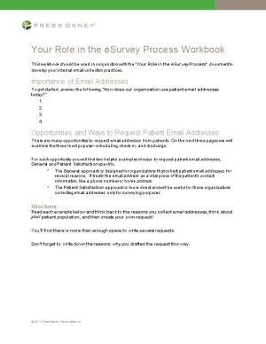 Your Role in the Esurvey Process Workbook